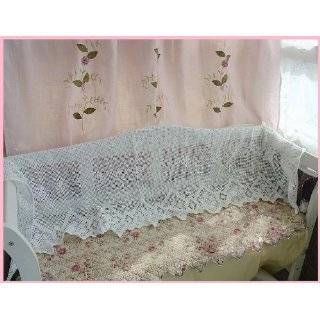 Vintage Hand Crochet Lace Cotton Cafe Curtain/valance white  