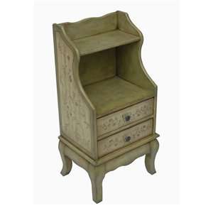   Accents CA21006 Vintage Chest Nightstand, Green