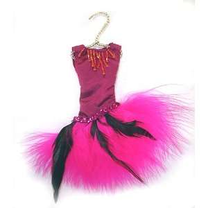   Feather Evening Dress Christmas Ornament 6 #W6942