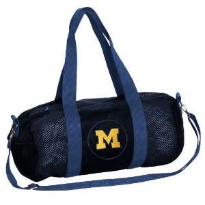  Michigan Wolverines Navy Blue Mesh Duffel Bag