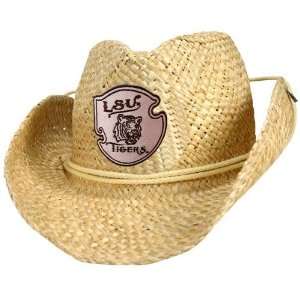LSU Tigers Straw Cowgirls Hat 