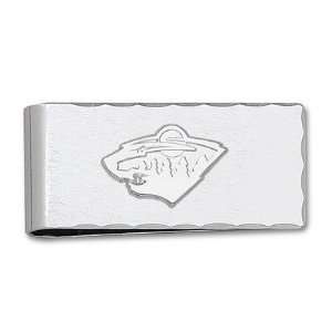   Wild 5/8 Sterling Silver Cat Logo on Nickel Plated Money Clip