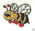 Blue Bumblebee Sew/Iron On Patch 32mm P0036