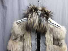 11.4K Lanvin Silver Fox Fur Wool Blends Jacket Coat 40 NWT  