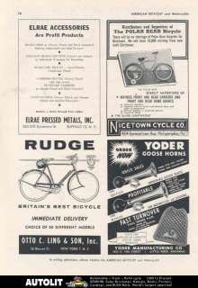 1956 Rudge & Polar Bear Bicycle Magazine Ad  