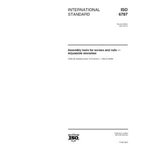  ISO 67872001, Assembly tools for screws and nuts 