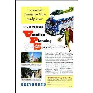   Vintage Ad Greyhound Lines, Inc. Greyhounds Vacation Planning Service