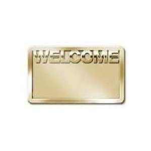  Badge Welcome/Bold Letters Magnetic Brass 