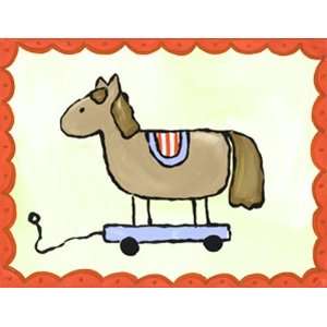  Pull Along Horse Canvas Reproduction Baby