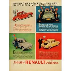  1959 Ad Vintage Renault Dauphine Le Car Hot   Original 