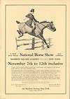 1927 NATIONAL HORSE SHOW MILITARY JUMP SPORT BOWMAN AD