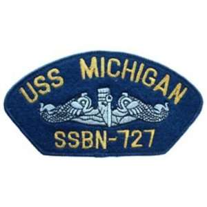   USS Michigan SSBN 727 Hat Patch 2 3/4 x 5 1/4 Patio, Lawn & Garden
