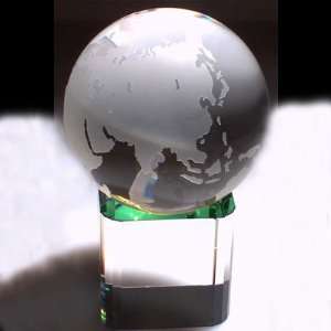  Crystal Globe on Cube 6 1/2