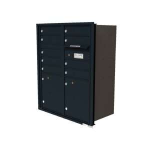 versatile™ 4C Horizontal Cluster Mailboxes in Black   Front Loading 