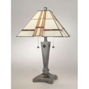   Atherton Tiffany Table Lamp with Mica Bronze Finish