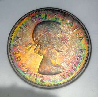 1964 NGC PL64 Canada 50c Extraordinary Mirrored Rainbow  