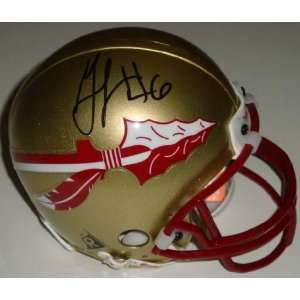  Greg Jones signed Florida State Seminoles mini helmet 