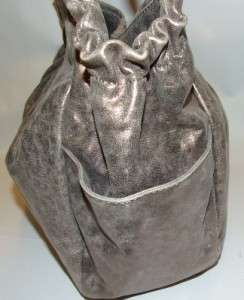 Michael Michael Kors Erin Tote Bag Purse Handbag Silver Metallic 