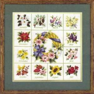  Flowers of the Month   Embroidery Kit