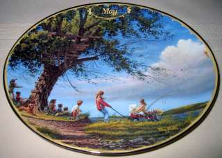 precious oval calendar collector plate made by the BRADFORD EXCHANGE