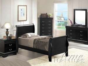 Youth Black 5 pc Twin Bedroom Set  