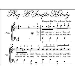  Play a Simple Melody Big Note Piano Sheet Music Irving 