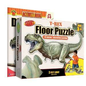  Brighter Child Dinosaurs Book and Puzzle Combination Pack 