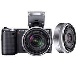   NEX5KBK1 NEX 5K 14.2MP Digital Camera with 18 55 and 16mm F2.8 Lenses