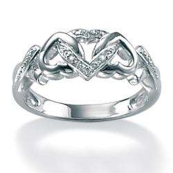   over Sterling Silver Diamond Accent Heart Ring  
