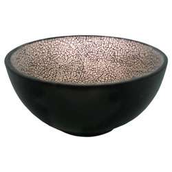 Black Lacquer and Eggshell Decorative Bowl  