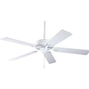   52 Inch Fan with 5 Blades and 3 Speed Reversible Motor with White