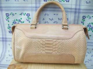 Brahmin Pink Croco Leather Petite Satchel, Tote Handbag purse   