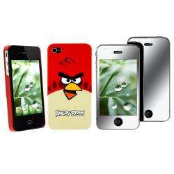 Red Angry Birds Case/ Screen Protector for Apple iPhone 4   