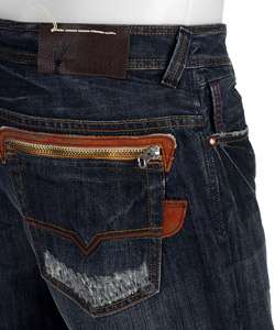 Vigoss Mens Zip Back Pocket Jeans  