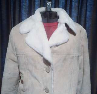 Winlit Leather Fur Lined Jacket Coat Womens  