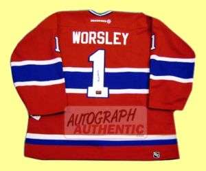 Autographed Gump Worsley Montreal Canadiens Jersey  