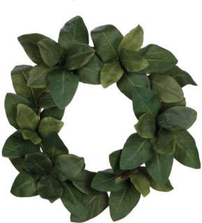  magnolia leaf wreath makes a beautiful addition to any decor