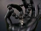 Lava bracelet with chrome skull charm baby biker king