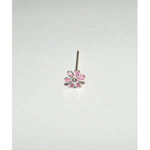   Flower Hand Painted Straight Nose Pin Body Jewelry 