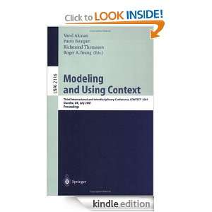 Modeling and Using Context Third International and Interdisciplinary 