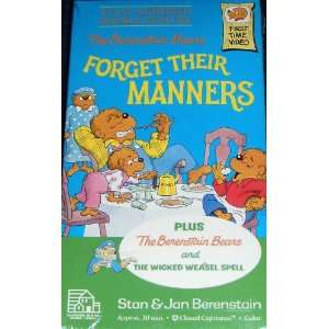  The Berenstain Bears Forget Their Manners [VHS] Movies 
