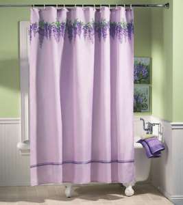 Wisteria Purple Bathroom Fabric Shower Curtain  