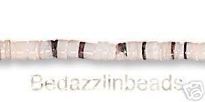 Hammershell Shell Beads~2 3mm Heishe~24in Strand~White  