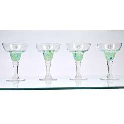 Monet Green Margarita Glasses (Pack of 4)  