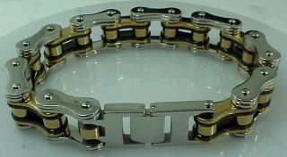 Biker Chain Bracelet Stainless Steel 3/4  Wide 8.5 Length  