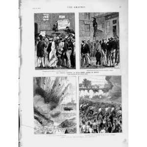  1873 Madrid Spain Chatham Exploding Mine Engineers War 
