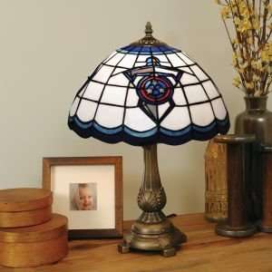  TENNESSEE TITANS LOGOED 20 IN TIFFANY STYLE TABLE LAMP 