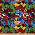   yard PACKED MARVEL SUPERHEROS. BIG PICTURES OF CHARACTERS.ALL COLORS