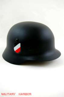 WWII German M35 helmet black replica steel decal  