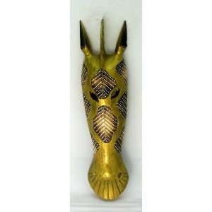  Hand Carved Giraffe Safari Mask   Fair Trade Item